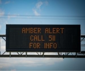 AMBER Alert on Highway Sign