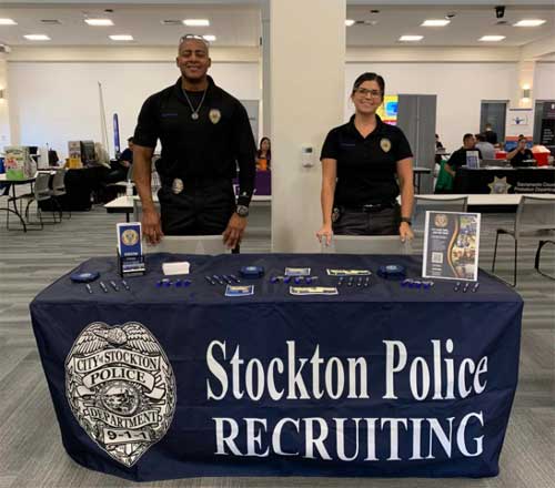 Photo of Stockton Police at Job Fair
