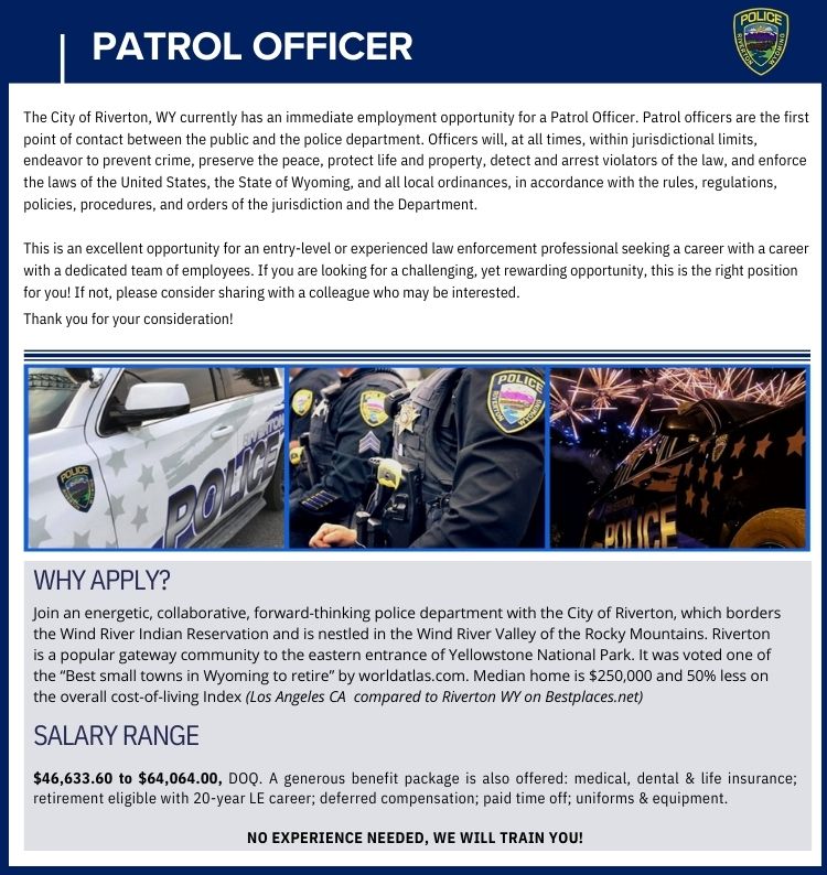 Riverton Patrol Officer Recruiting