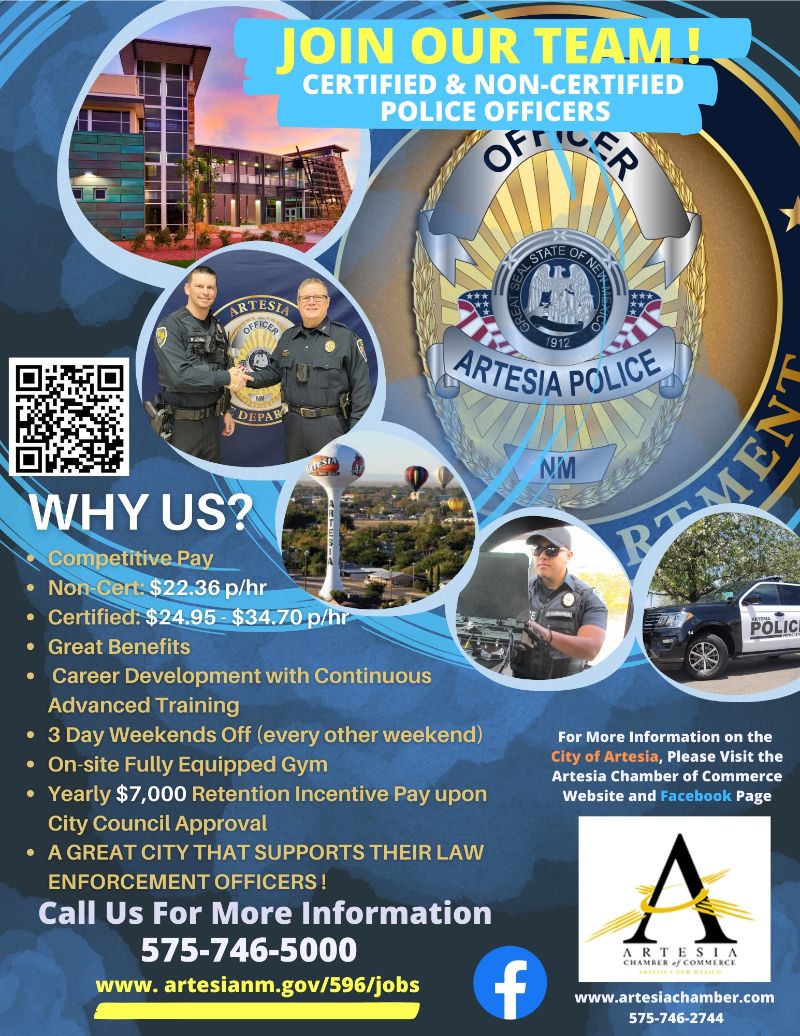 Artesia NM Police Hiring