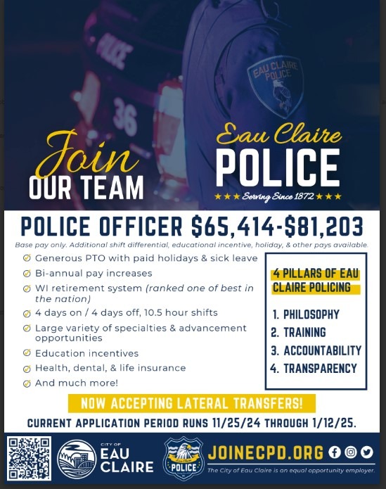 au Claire PD Recruiting