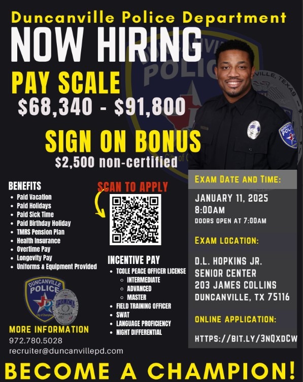 Duncanville PD Recruiting Poster