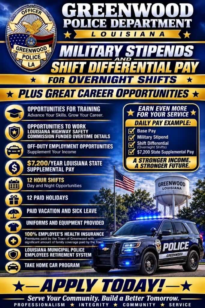 Greenwood LA Police Recruiting